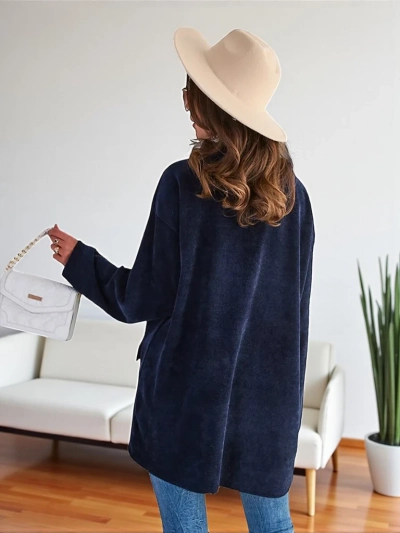 Royalfashion Cardigan pour femmes avec boutons dorés GRANDE TAILLE