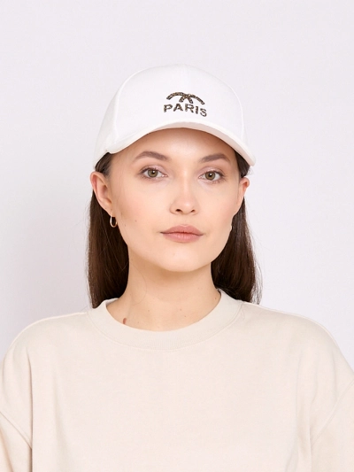 Casquette Royalfashion pour femmes avec visière et décoration en strass