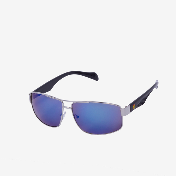 Lunettes de soleil femme bleu marine avec monture argentée - Accessoires