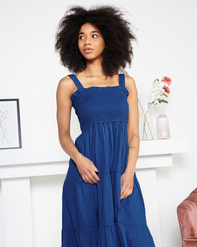 Robe longue pour femme à bretelles Cobalt - Vêtements