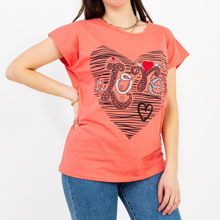 Coral T-shirt imprimé femme GRANDE TAILLE - Vêtements