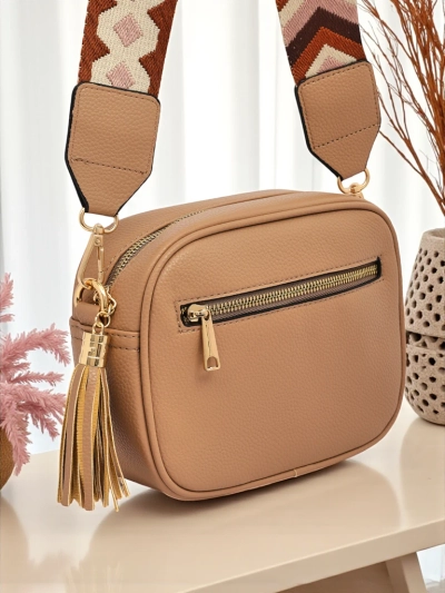 Royalfashion Petit sac à main pour femme en cuir écologique avec bandoulière colorée Kovi Lace