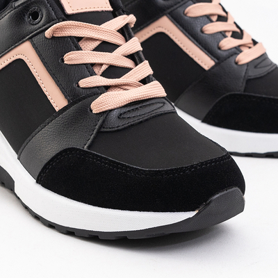 Baskets noires pour femmes avec un coin Pooja caché - Chaussures