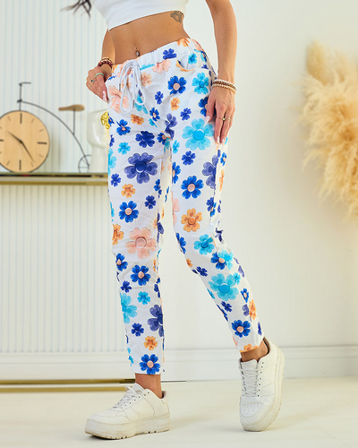 Royalfashion Pantalon femme en tissu floral