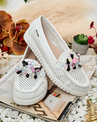 Royalfashion Mocassins ajourés perlés pour femme Nasfali