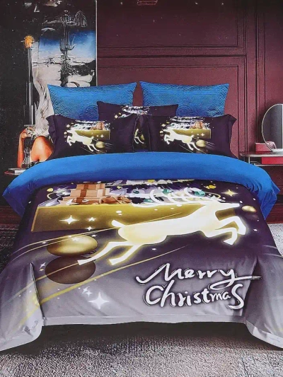 Royalfashion Linge de lit de Noël 160x200 ensemble 3-PARTS