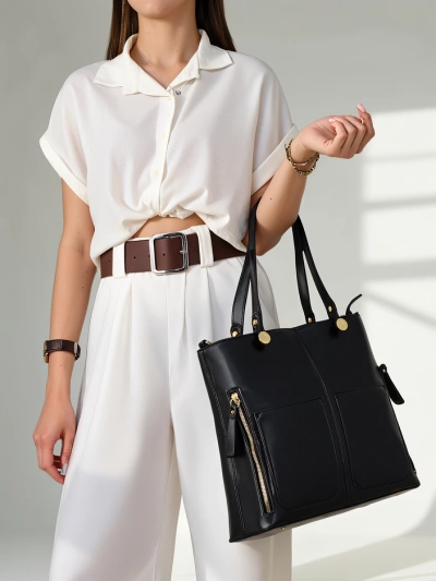 Royalfashion Sac à main élégant pour femmes, grand, avec poches