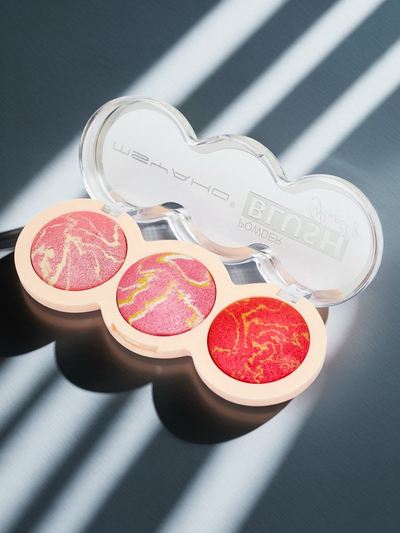 Palette de 3 teintes de blush illuminateur pour les joues couleur