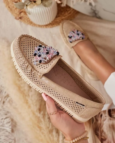 Royalfashion Mocassins ajourés perlés pour femme Namis