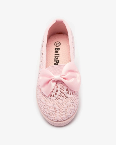 Baskets à nœuds pour filles en rose pâle Lolisa - Chaussures