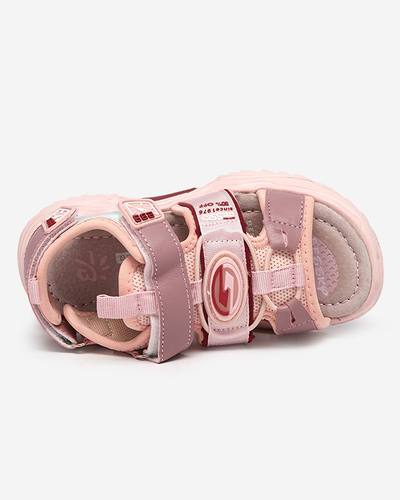 Sandales roses pour filles avec velcro Roserro- Footwear