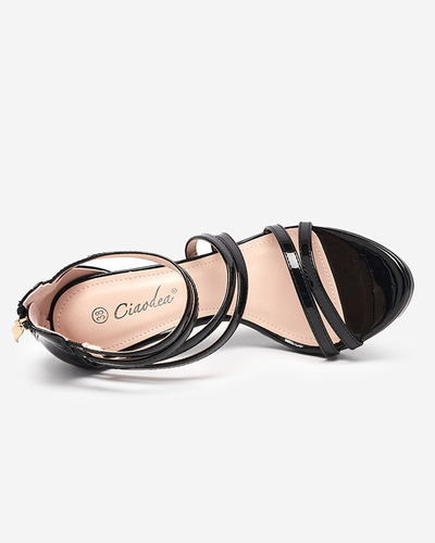 OUTLET Sandales noires pour femme à talon haut Oielisa - Footwear