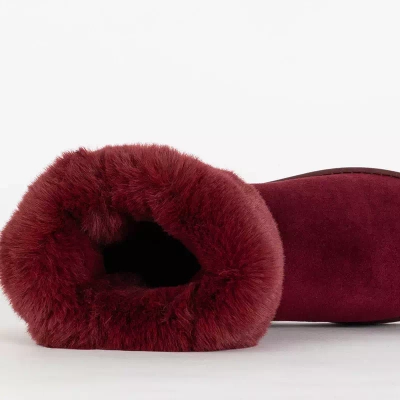 OUTLET Snow boots femme bordeaux à nœud Kioli - Chaussures