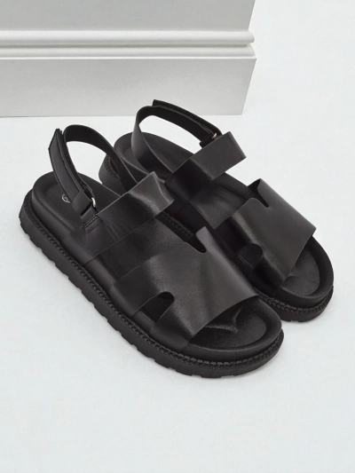 Sandales compensées pour femmes Hera Azzurro en cuir écologique graphite pour l'été