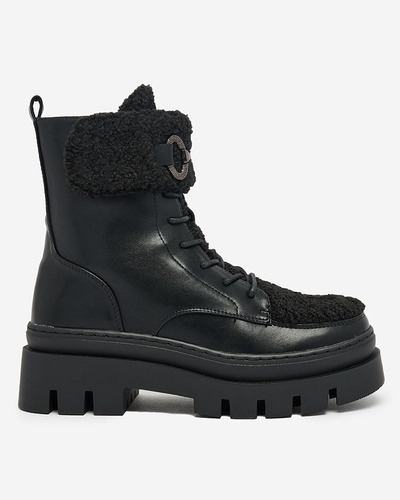 Royalfashion Bottes pour femmes en peau de mouton Faeltone