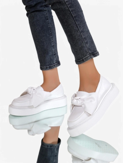 Royalfashion Mocassins élégants pour femmes avec un nœud Ortto