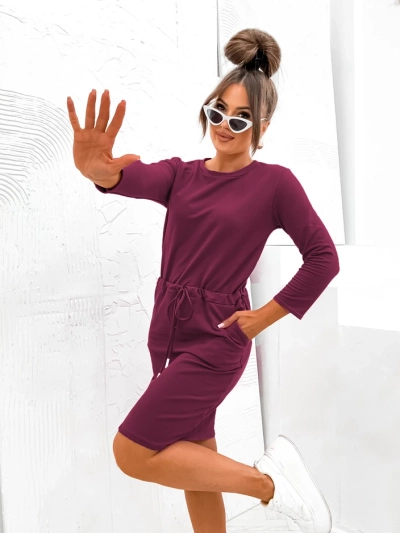 Robe en tissu longueur genou pour femmes Royalfashion