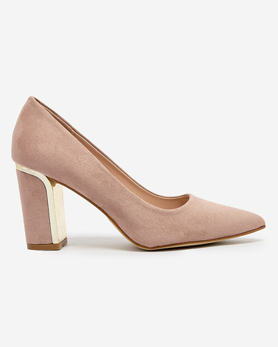 Royalfashion Beige Escarpins en cuir éco-daim pour femme Afrogosa