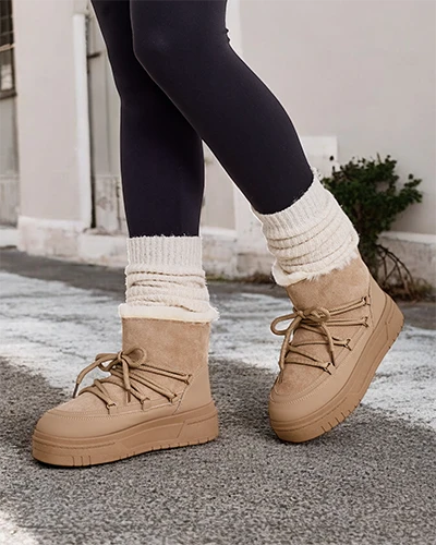 Bottes de neige à lacets pour femmes Royalfashion Moniuc