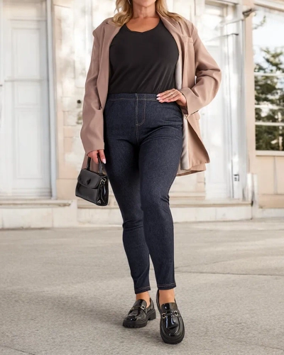 Royalfashion Pantalon Treggings Femme PLUS TAILLE Pantalon