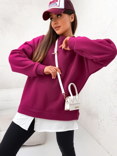 Sweatshirt en coton pour femmes Royalfashion avec bas amovible