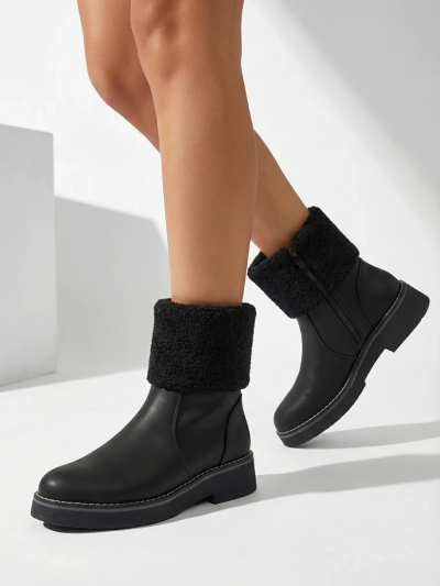 Bottines pour Femmes Luna Noires en Cuir Élégantes pour l'Hiver