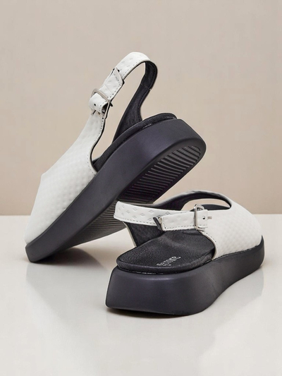 Royalfashion Sandales pour femmes Riva à semelle épaisse