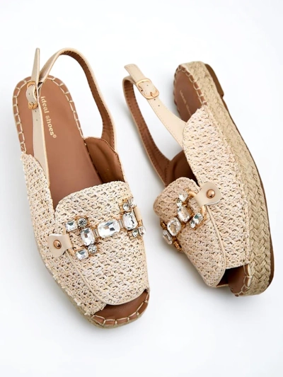 Royalfashion Espadrilles pour femmes à bout ouvert