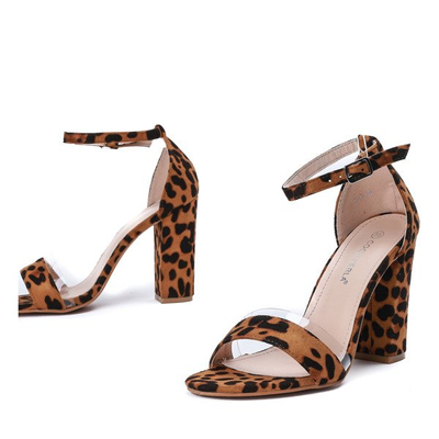 Sandales sur poteau avec imprimé léopard Osane - Footwear