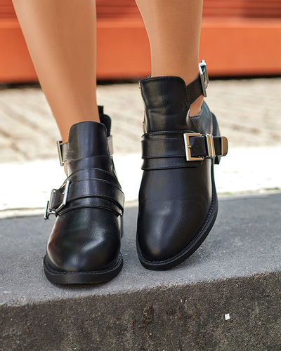 Bottines femme noires avec une coupe Wirocci - Footwear