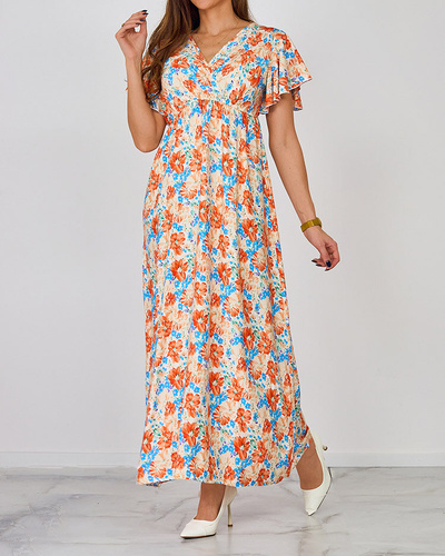 Royalfashion Robe midi à fleurs pour femme