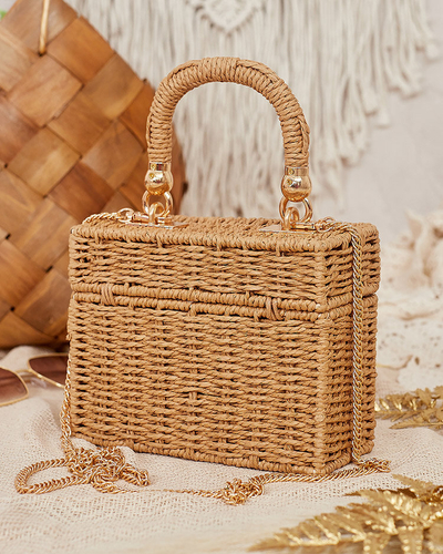 Royalfashion Petit sac à main en paille pour femme