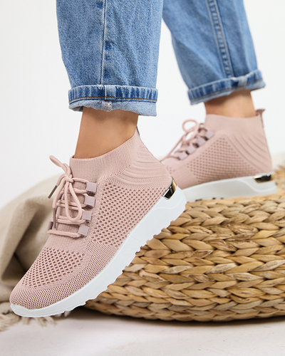 Chaussures de sport en tissu rose Bamggy pour femmes - Chaussures