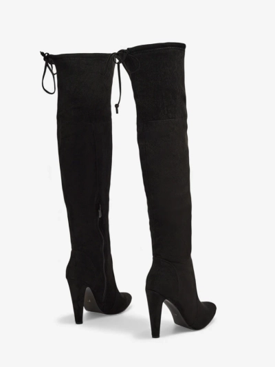 Bottes pour femmes au-dessus du genou en éco-daim à talon aiguille Eldirros