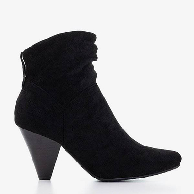 OUTLET Bottines noires à talon triangulaire Lika - Footwear