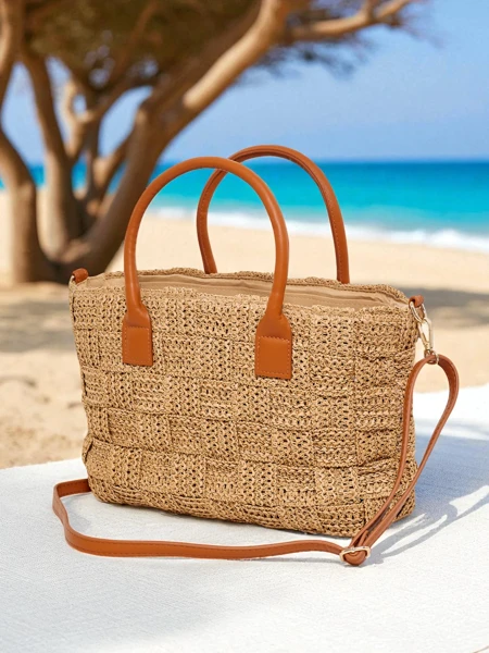 Royalfashion Grand Sac en Paille pour Femme Aureliana Savio