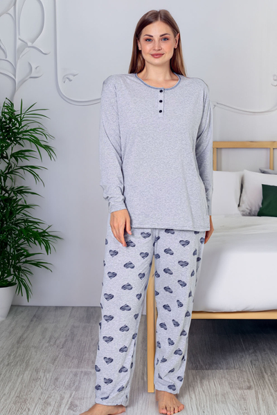 Ensemble pyjama en coton pour femmes de Royalfashion en deux pièces TAILLE PLUS