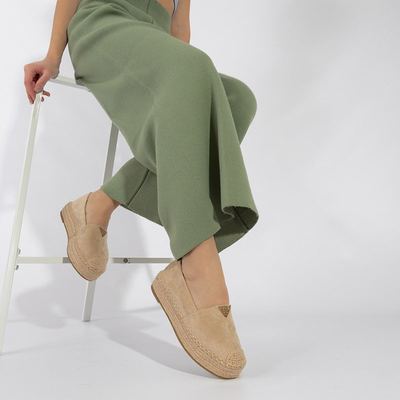 Espadrilles beiges pour femmes avec zircone cubique Asira - Footwear