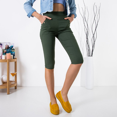 Treggings femme vert foncé à poche courte - Vêtements