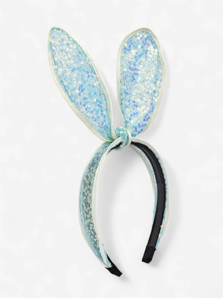Royalfashion Bandeau pour enfants avec oreilles de lapin et paillettes