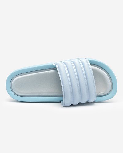 Chaussons rayés pour femme de couleur bleue Lenira - Footwear