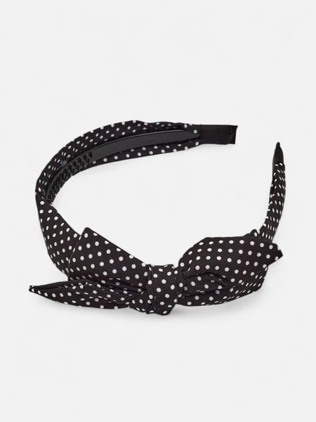 Royalfashion Bandeau pour femmes à pois avec nœud