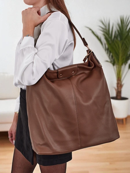 Sac shopper pour femmes en cuir écologique Velinda Score