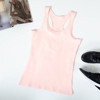 T-shirt femme rose à larges bretelles - Vêtements