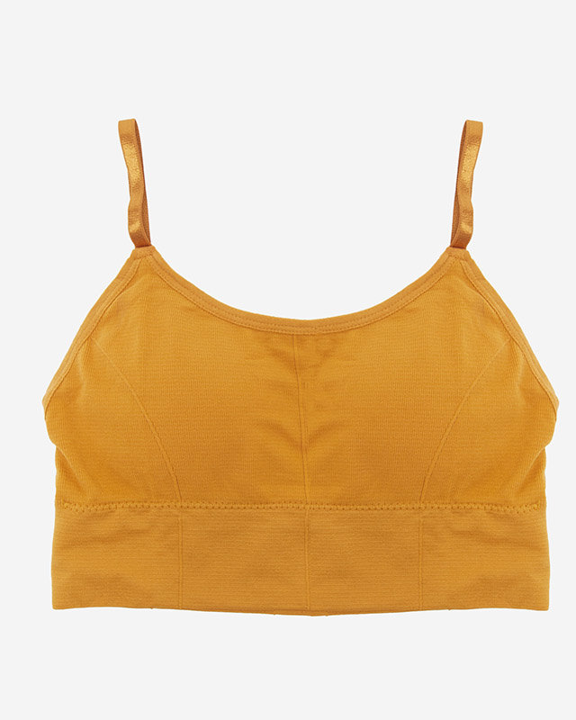 Brassière de sport moutarde pour femme - Sous-vêtements