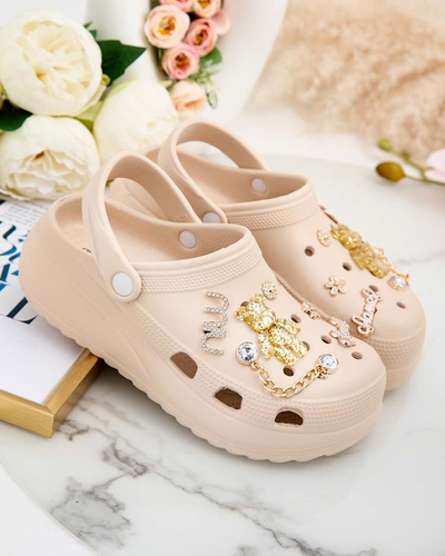 Royalfashion Tongs en caoutchouc pour femme avec ornements Fescas