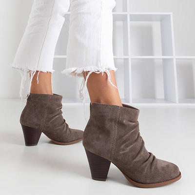 Bottines Holtien marron foncé à volants - Footwear