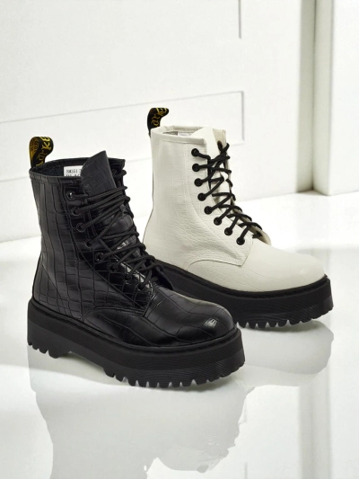 Bottines worker pour femmes avec gaufrage Arvessa