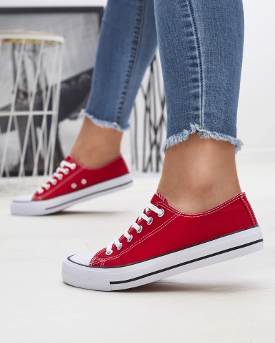 Rouge Baskets classiques à lacets pour femme Ogisa - Chaussures