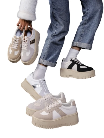 Royalfashion Sneakers à plateforme pour femmes Venusoe
